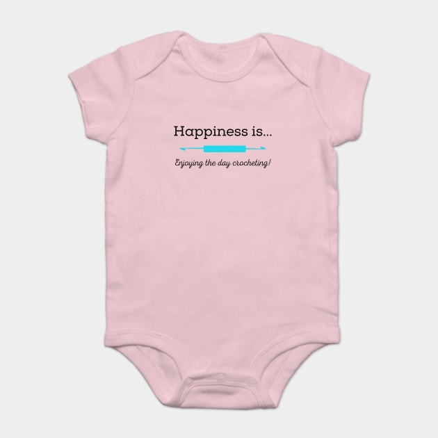 Happiness is enjoying the day Crocheting! Baby Bodysuit by Desert Hippie Designs